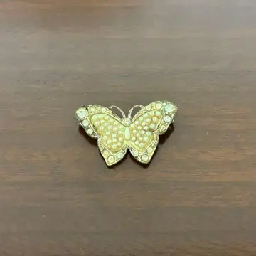 프랑스 앤티크 앤티크 나비 나비 펄 브로치