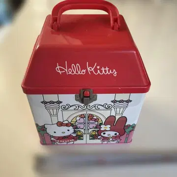 헬로키티 집 모양 캔 수납 박스