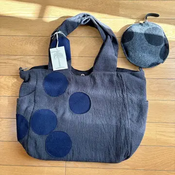 새상품 TOMOO 도트 토트백&파우치