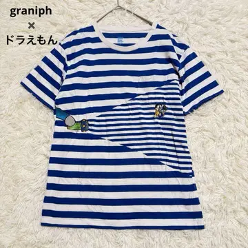 graniph [M] 도라에몽 보더 T셔츠 면 100