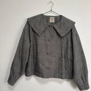 Samansa Mos2 체크 무늬 자켓
