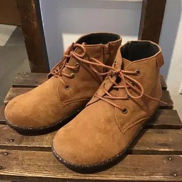 쉐이크인클로크 스웨이드 느낌 레이스업 숏부츠