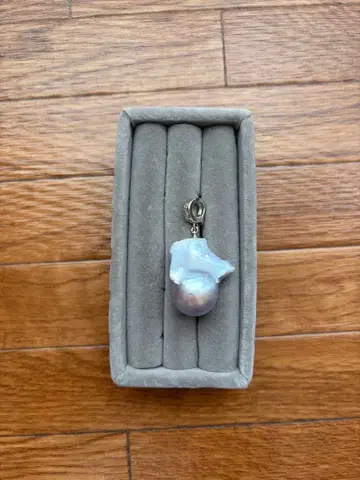 천연 펄 목걸이 탑 메탈릭 밤 타입