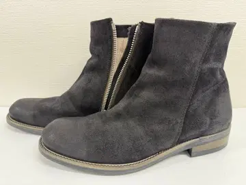 블랙 스웨이드 부츠 사이드 지퍼