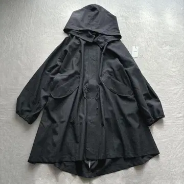 [ 미사용에 가까움 ] INTERIM 인테림 후드 롱 코트 그레이