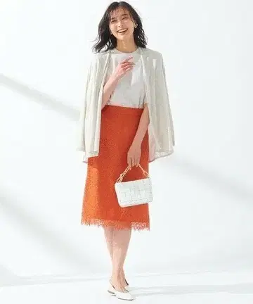 23구/플라워 코드 레이스 I 라인 스커트