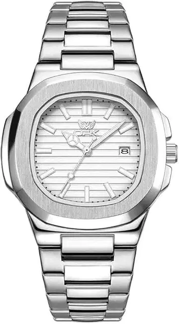 손목시계 남성용 쿼츠 날짜 스퀘어 방수 야광 심플 패션