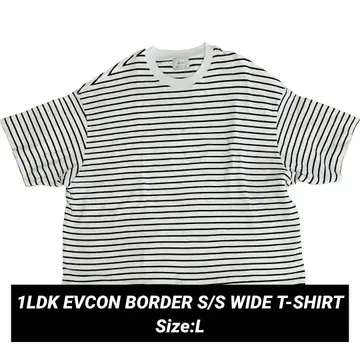 1LDK EVCON BORDER S/S WIDE T-SHIRT L