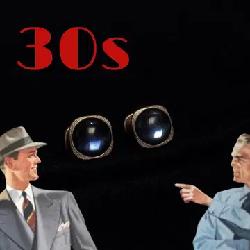 빈티지 넥타이 커프스 kum part 전전 미국 아르데코 쇼와