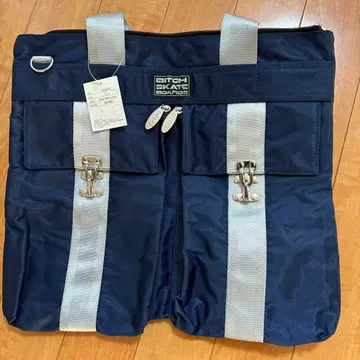 Bitch Skate Boards 토트백 네이비 43x37x6cm