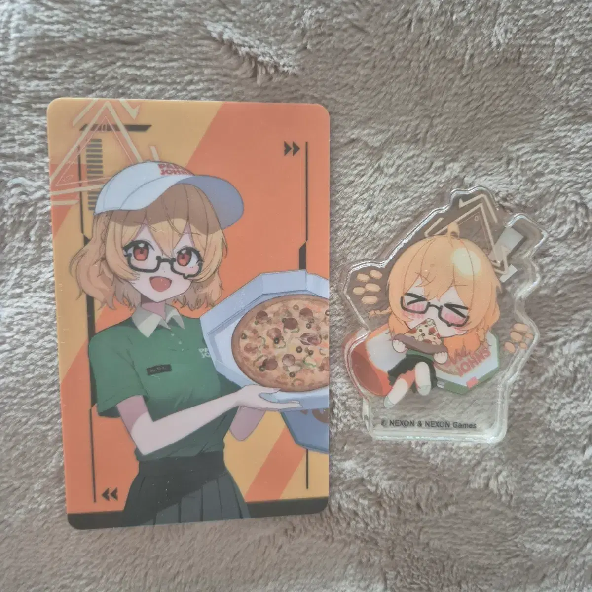 블루아카이브 x 파파존스 코토리 포토카드 아크릴코롯토