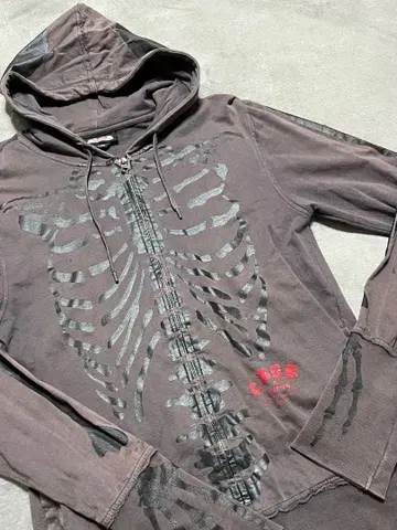 CBGB y2k 그런지 맥브링 스컬 후드티