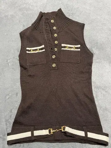 y2k 맥브링 그런지 헤이세이 갸루 슬리브리스 니트 하이넥