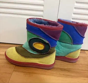 Estacion 컬러풀 패치워크 스웨이드 부츠 새상품급