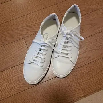 브라이트웨이 드레스풍 가죽 스니커즈 화이트 38 / jp24