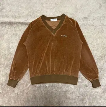 00s 빈티지 벨벳 V넥 트레이닝복 아카이브 그런지