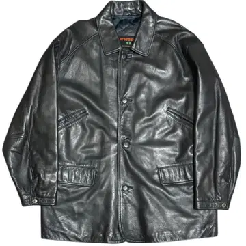 McGREGOR 90s Vtg 양가죽 카 코트 가죽 자켓 블랙