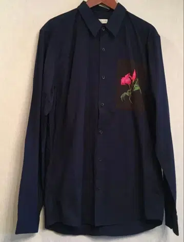 14ss DRIES VAN NOTEN 네이비 플로럴 셔츠