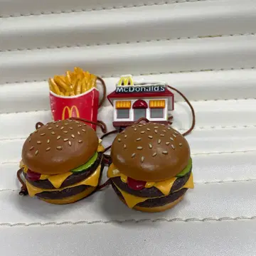 맥도날드 스트랩 3종 세트 햄버거 프라이드 포테이토 [ 총 4개 ]