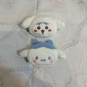 산리오 치이카와 (먼작귀) 시크릿 헤어 클립 하치와레 시나모롤 시나몬