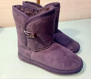 스웨이드 숏부츠 보라색 (퍼플) 24.5cm