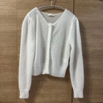 AMOMENTO 라메 니트 가디건