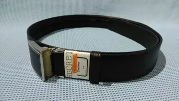 블랙 컬러 소가죽 시크릿 벨트 미사용품 레트로