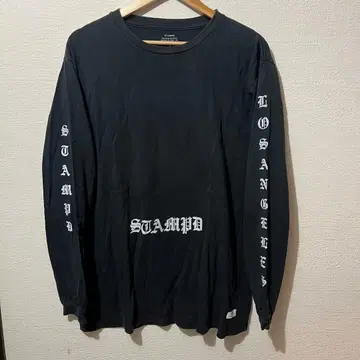 STAMPD 블랙 롱 슬리브 티셔츠