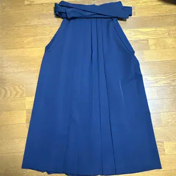 네이비 슬리브리스 하카마 허리 리본