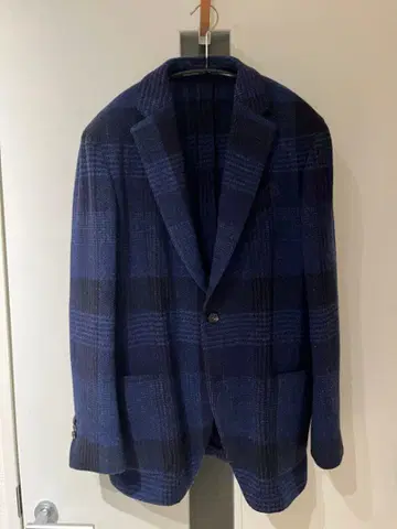 라르디니 울 자켓 네이비 윈도우페인 46