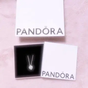 PANDORA 실버 목걸이 하트