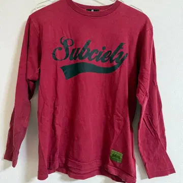Subciety 버건디 롱 슬리브 T셔츠 M