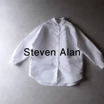 새상품급 스티븐 앨런 18만 엔 린넨 혼방 돌먼 슬리브 셔츠 D346