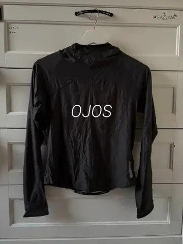 y2k OJOS black sllit jersey hoodies