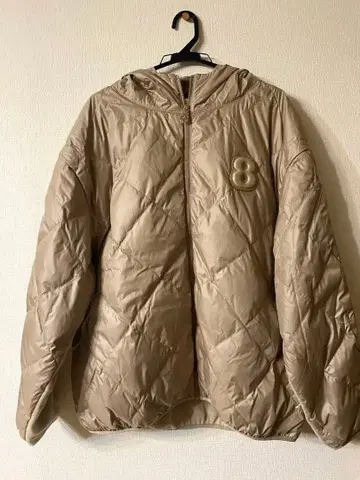 muta marine 후드 부착 다운 자켓 사이즈 7 베이지