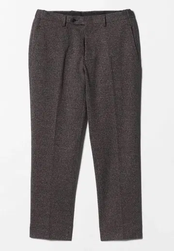 멜란지 저지 체크 노플리츠 슬랙스 유나이티드 애로우즈 S