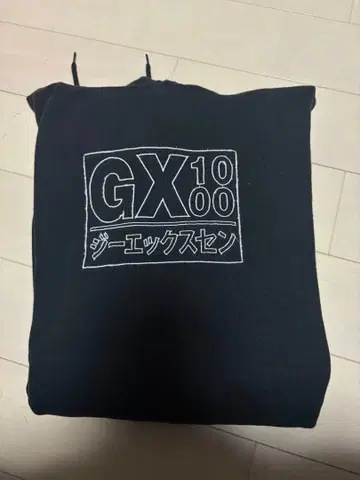 GX1000 블랙 후드 부착 후드티 스케이터 후디 prov M