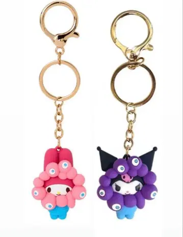 [ 새상품 레어 ] 마이멜로디 쿠로미 키링 2개 세트 산리오 미야쿠미야쿠