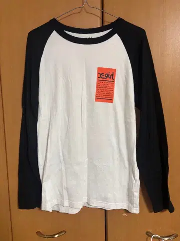 x-girl 래글런 슬리브 T셔츠