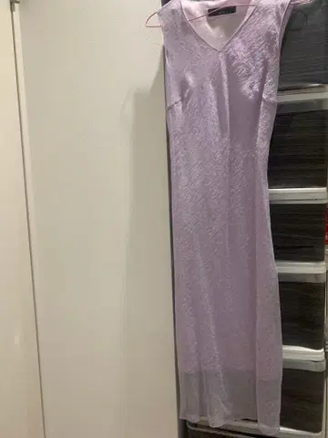 연보라 슬리브리스 원피스