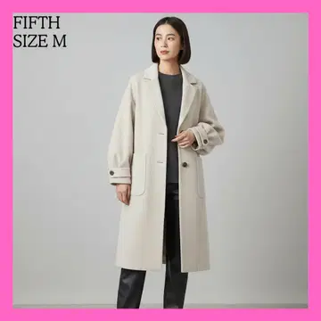 fifth 볼륨 슬리브 래글런 코트 롱 코트 여성용