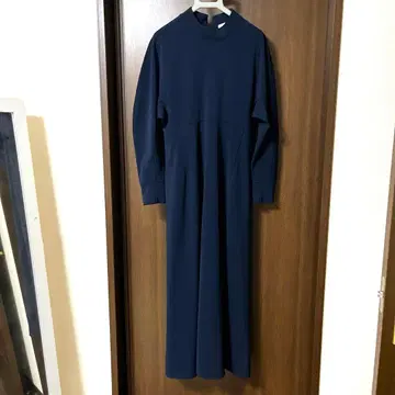 네이비 긴팔 롱 원피스 유나이티드 애로우즈 그린 라벨