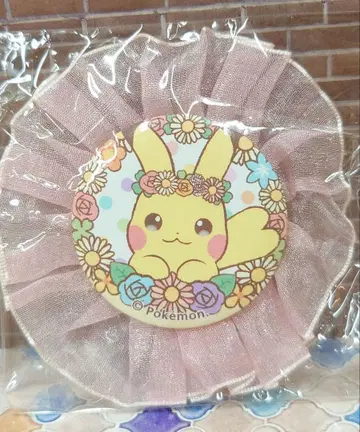 피카츄 포켓몬 플라워 웨딩 레이스 캔뱃지 레어