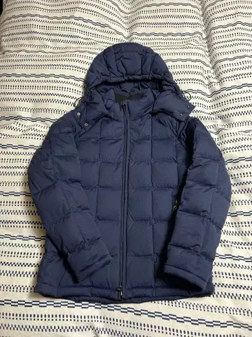 UNITED ARROWS 후드 부착 다운 자켓 네이비 L