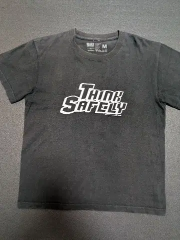 BUCO Thug Safely 프린트 T 블랙 M 워크 계열