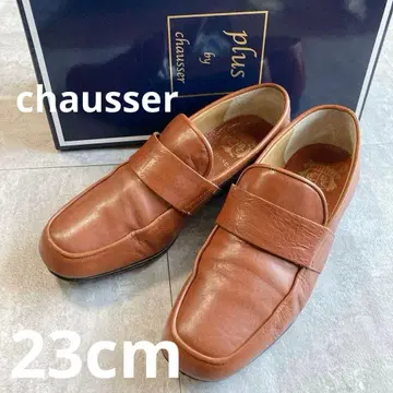 chausser 쇼세 23cm 천연 가죽 브라운 일본제 박스 포함