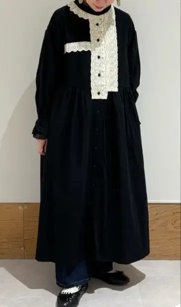 Samansa Mos2 패치워크 레이스 원피스