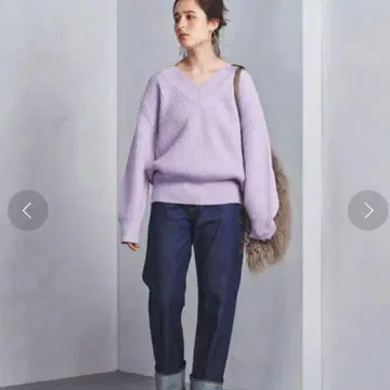 UNITED ARROWS UWSC 아제 V넥 니트 IENA 노블