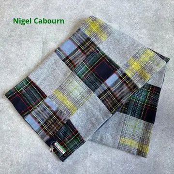 [ 미사용 새상품 ] 나이젤 케본 패치워크 울 머플러 스톨