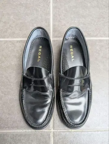 [ REGAL ] 새상품급 로퍼 블랙 가죽 밑창 25.5cm